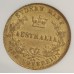 AUSTRALIA 1866 . ONE 1 SOVEREIGN . SYDNEY . GOLD . SLABBED